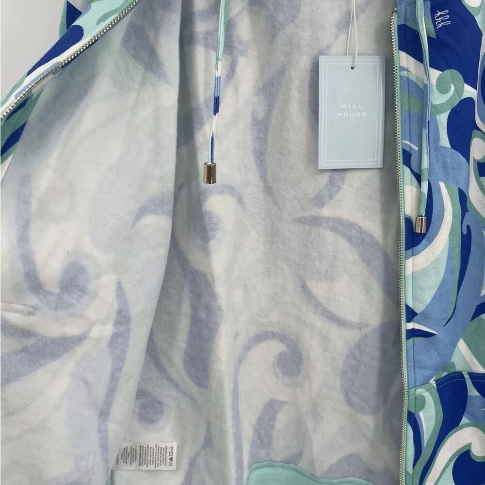 Hill House Women's The Allie Zip Up Hoodie Jacket Ocean Kaleidoscope NWT Size L - Picture 6 of 7